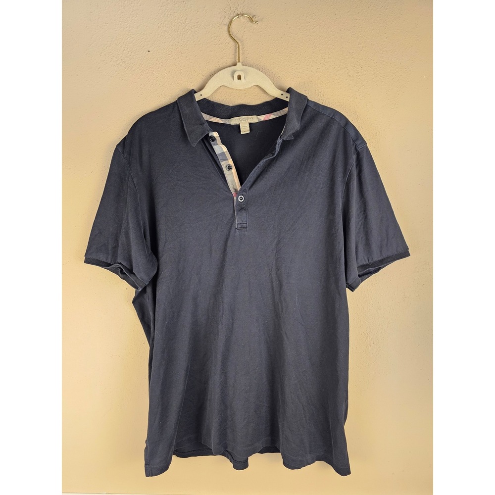 Burberry Brit Mens‎ Black Short Sleeve Polo Shirt XL